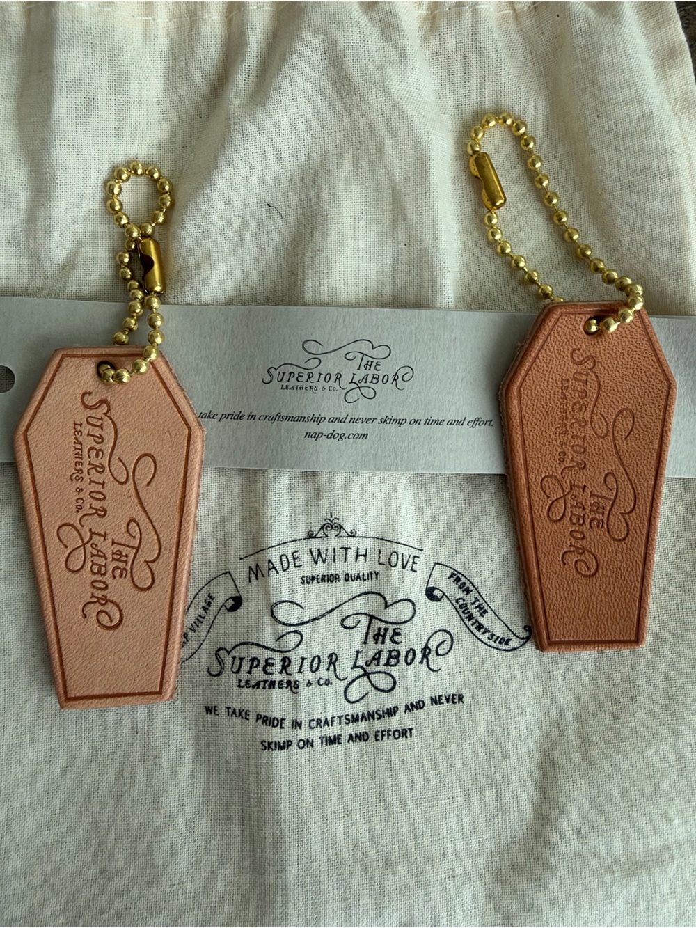 Superior labor leather tags new